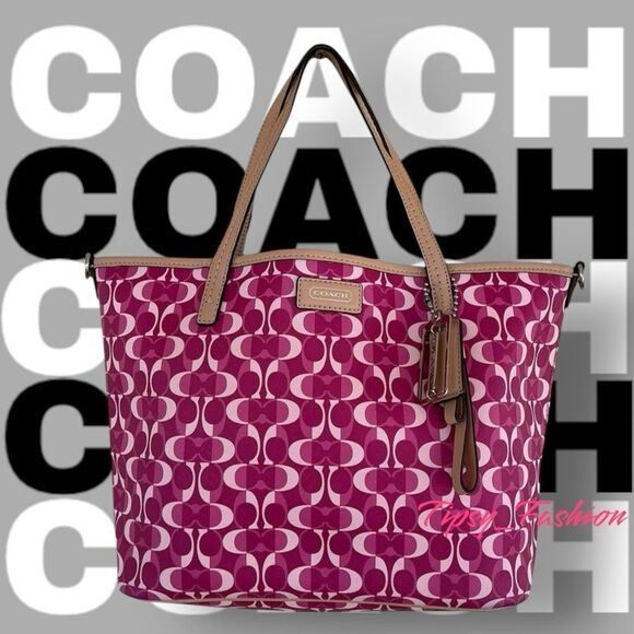 COACH Peyton Park Dream C Large Tote Pink H1393-F26201 COA - Picture 1 of 14